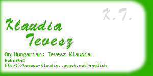 klaudia tevesz business card